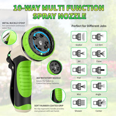 10-function sprayer nozzle with ergonomic rubber grip