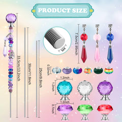 10-inch and 12-inch stainless steel threaded rods from the UFU Fairy Wand Kit