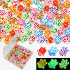 100 pcs mini resin turtles multicolour set
