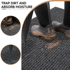 100pointONE Indoor Outdoor Door Mat showing deep grooves for dirt capture
