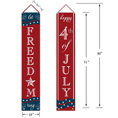 14" x 72" weather-resistant flag displaying Let Freedom Ring and Welcome