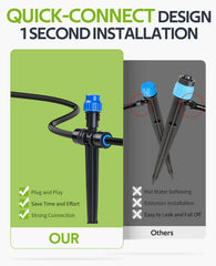 15 adjustable misting nozzles from HIRALIY drip irrigation kit