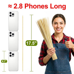 17.5 inch bamboo skewers in packaging