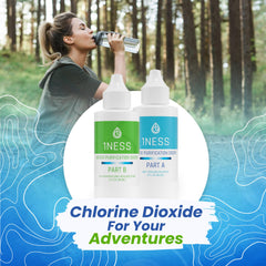 1NESS Chlorine Dioxide Kit components, Hydrochloric Acid and Sodium Chlorite