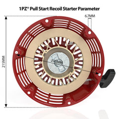 1PZ Recoil Starter Pull Start for Honda GX390 side view