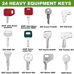 24 keys from WAH YUE HING Heavy Equipment Keys Set