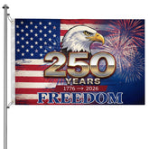 250th Anniversary USA Flag 3x5 FT, front view with FREEDOM design