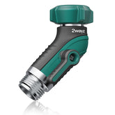 2WAYZ Garden Hose Shut Off Valve front view, black and green