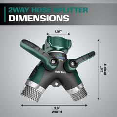 2WAYZ Hose Splitter side view highlighting all-metal construction