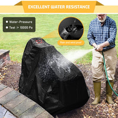 2win2buy riding lawn mower cover black side view