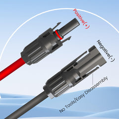 3ft Solar Charge Extension Cable with connectors