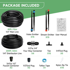 40FT main irrigation tubing included in Riboud drip system kit