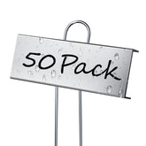50 Pack Metal Plant Labels in Zinc finish