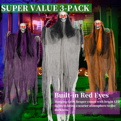 59 inch ghost in flowing gown hanging outdoors