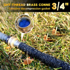 6 ft Hopegiver soaker hose laid in a garden bed