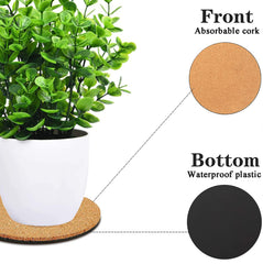 6-inch cork plant mat showing texture