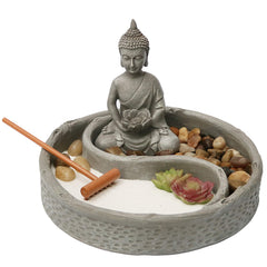 6-inch round base of Nature's Mark Mini Zen Garden Kit