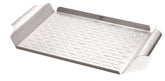 Weber Grill Pan front view, stainless steel, 11.8"W