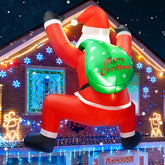 6FT Christmas Inflatable Santa with LED lights front view
