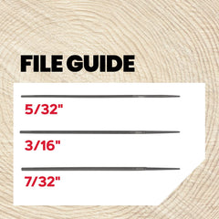7/32 Inch round saw chain file part of Oregon sharpening kit