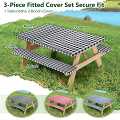 72x30 inch Nimalpal vinyl picnic table cover on outdoor table