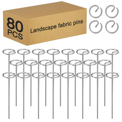 80 Pcs 6-Inch Heavy-Duty Landscape Staples front view