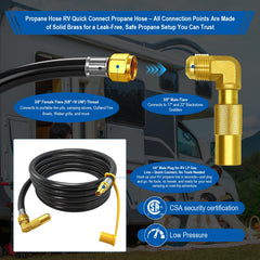 90° elbow adapter for BBQHKCX propane hose