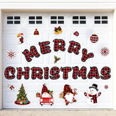 90shine Christmas Garage Door Decorations Magnets set with letters and festive designs
