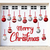 90shine Christmas Garage Door Decorations Magnets set with red and silver balls