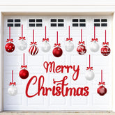 90shine Christmas garage door decorations magnets set with red and white designs