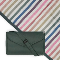 Little Unicorn Chroma Rugby Stripe Outdoor Blanket front view