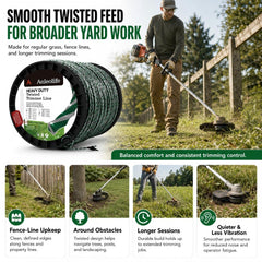 A ANLEOLIFE trimmer line on a trimmer head for demonstration