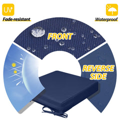 AAAAAccessoires Outdoor Chair Cushions Navy Blue side view