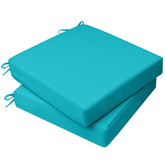 AAAAAccessoires Outdoor Chair Cushions set of 2 in turquoise blue front view