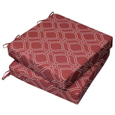AAAAAccesssories Outdoor Chair Cushions Set of 2 in Clay Red Vine Trellis front view