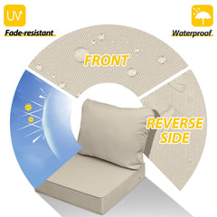 AAAAAcessories Outdoor Chair Cushion side view showing depth