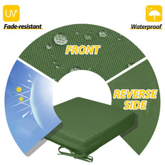 AAAAAcessories Outdoor Chair Cushions Dark Moss Green side view