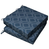 AAAAAcessories Outdoor Chair Cushions set of 2 in Slate Blue Vine Trellis