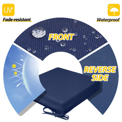 AAAAAcessories Outdoor Chair Cushions set of 2, side view showing thickness