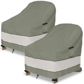 Aacabo Outdoor Adirondack Chair Cover front view, grey green