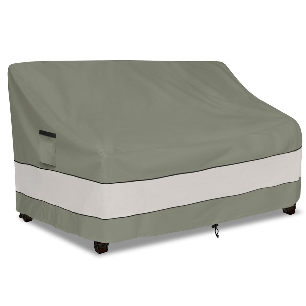 Aacabo Outdoor Sofa Cover in Grey Green, front view