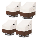 Aacabo Patio Chair Cover beige front view