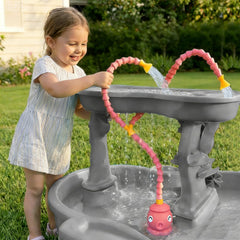 Aacabo Rechargeable Water Table Pump in pink, front view