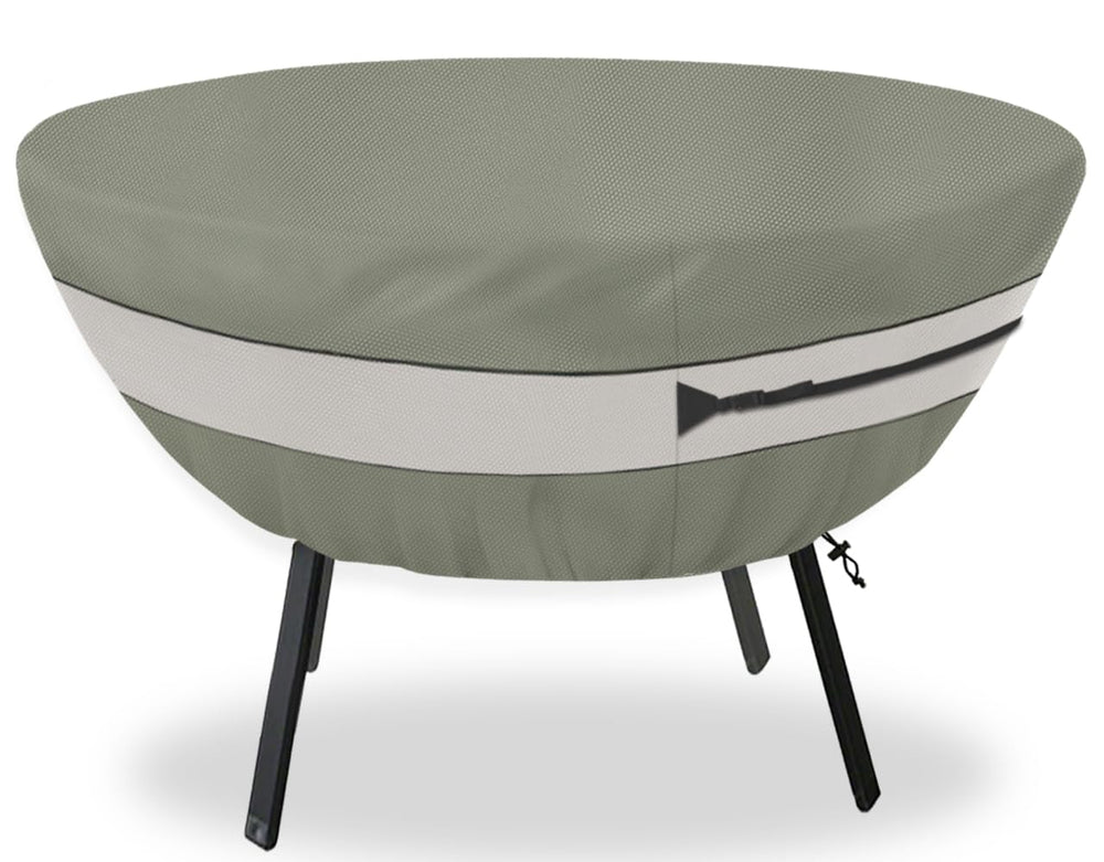 Aacabo Round Patio Table Cover Grey Green front view