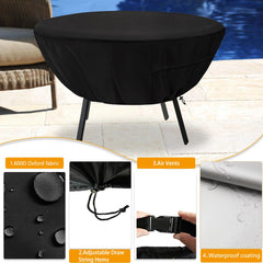 Aacabo Round Table Cover folded in storage bag