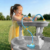 Aacabo Whale-Shaped Water Table Pump in blue