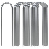AAGUT U Shaped Garden Stakes 6 inch heavy duty pack of 16