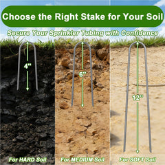 AAGUT U Shaped Garden Stakes secured in soil