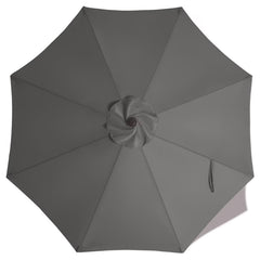 ABCCANOPY 9ft dark gray replacement umbrella canopy front view