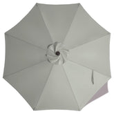 ABCCANOPY 9ft gray outdoor umbrella replacement canopy front view